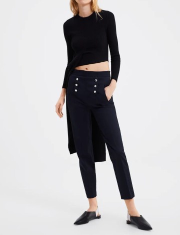 Pantaloni Zara, bleumarin, XS