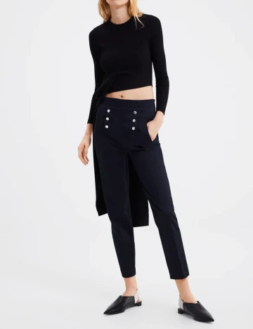 Pantaloni Zara, bleumarin, XS
