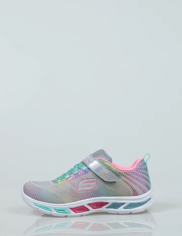 Adidasi cu luminite SKECHERS, gri, 32
