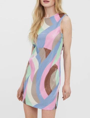 Rochie scurta Vero Moda, mix culori, XS Mix culori