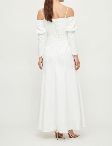 Rochie lunga Vila, alb, 34