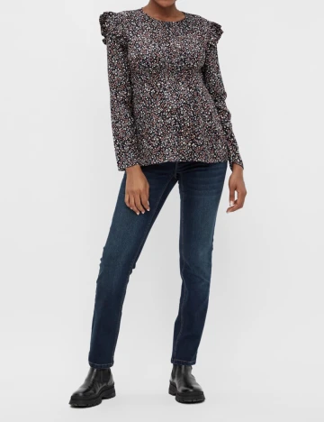 Bluza Mamalicious, negru floral, L