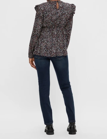 Bluza Mamalicious, negru floral, L