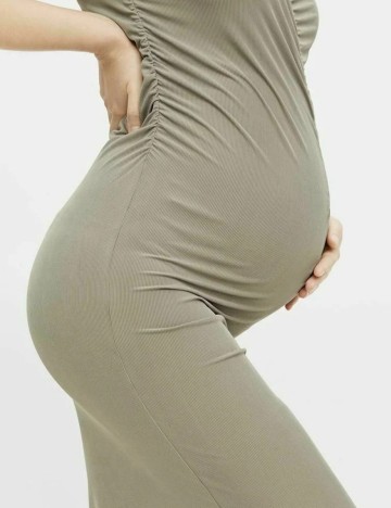 Rochie medie Mamalicious, kaki, XL