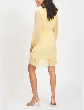 Rochie Scurta Vila, galben, 38 Galben