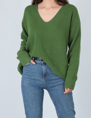 Pulover Object, verde, XS