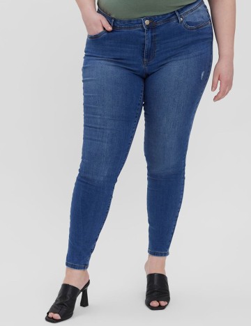 Blugi Vero Moda Curve, albastru