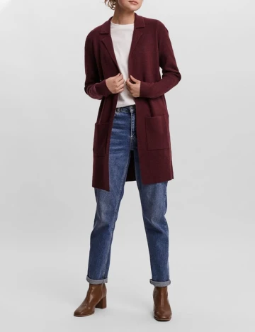 Cardigan Vero Moda, grena, M Rosu