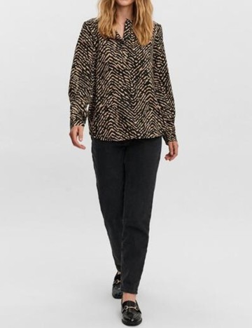 Bluza Vero Moda, negru/maro, XS