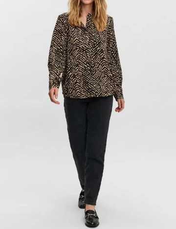 Bluza Vero Moda, negru/maro, XS