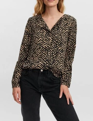 Bluza Vero Moda, negru/maro, XS