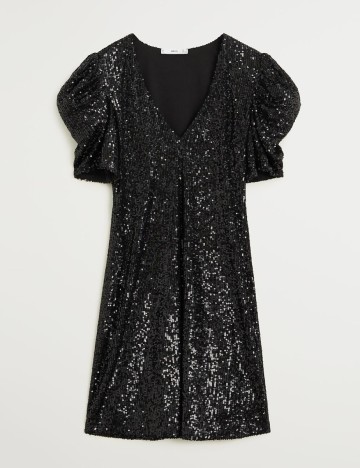 Rochie scurta Mango, negru, S
