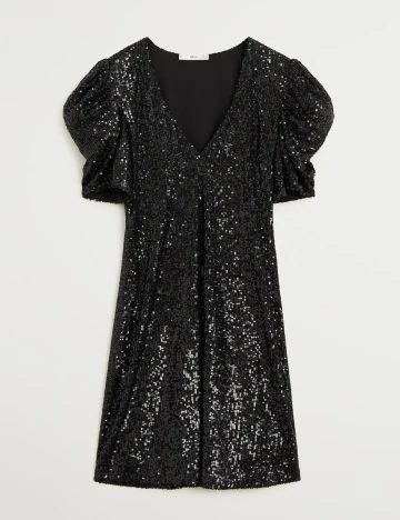 Rochie scurta Mango, negru, S