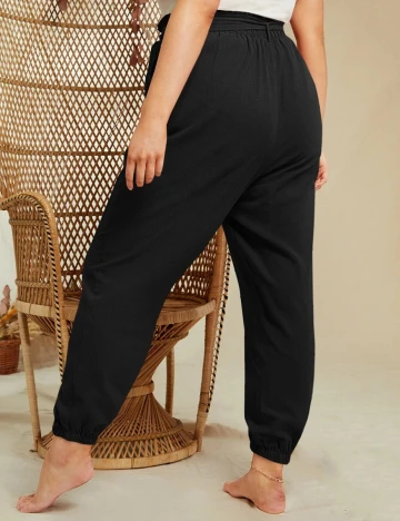 Pantaloni SHEIN CURVE, negru, XL