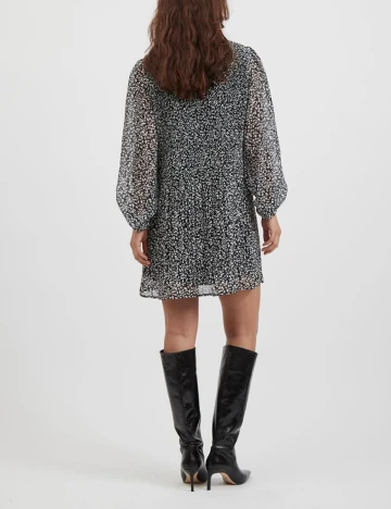 Rochie scurta Vila, alb/negru, 36 Negru