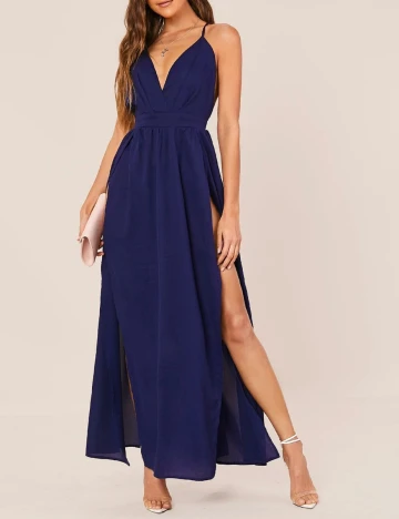 Rochie lunga SHEIN, albastru, L