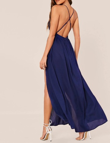 Rochie lunga SHEIN, albastru, L