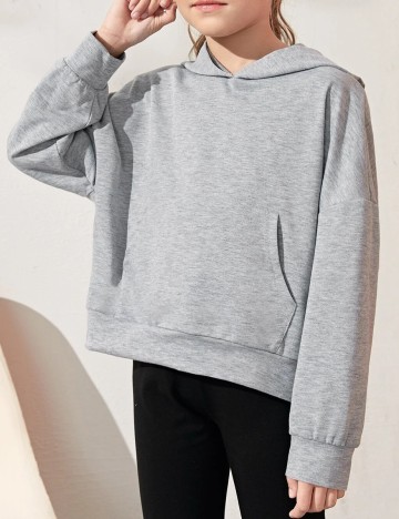 Hanorac Shein Kids, gri, 10 ANI