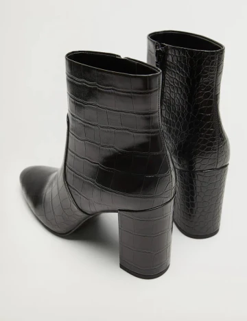 Botine Mango, negru, 40 Negru