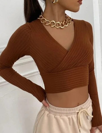 Top SHEIN, maro, S