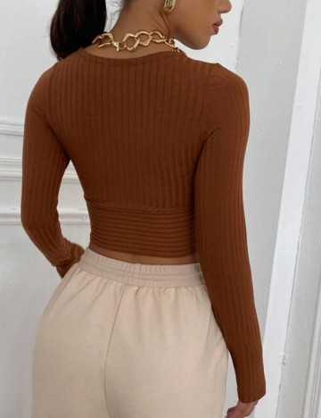 Top SHEIN, maro, S