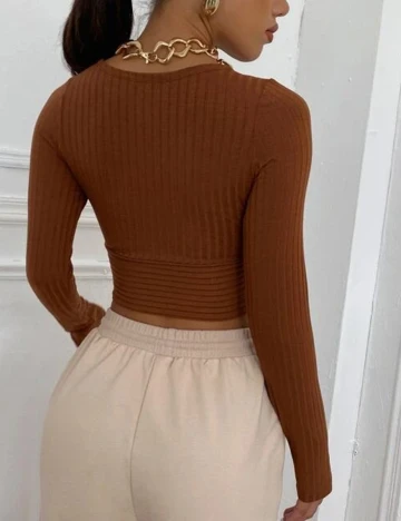 Top SHEIN, maro, S