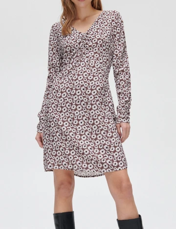 Rochie scurta CROPP, maro, XS