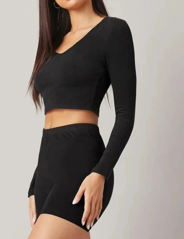 Top SHEIN, negru, S
