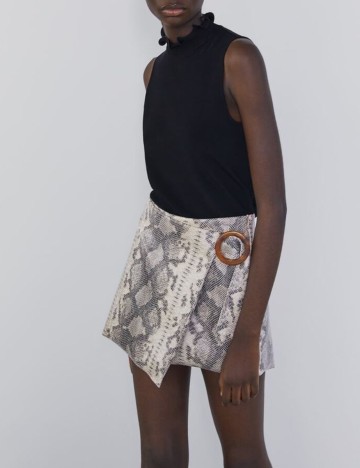 Fusta pantalon Zara, imprimeu sarpe