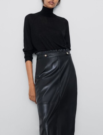 Fusta Zara, negru, S