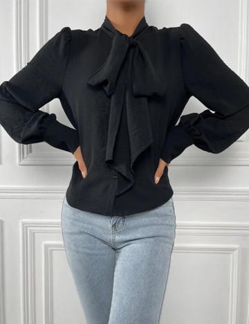Camasa SHEIN, negru, L