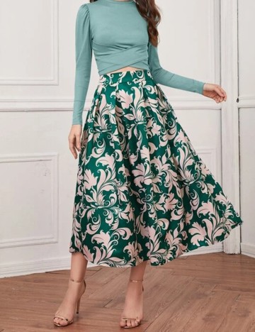 Fusta SHEIN, verde, M