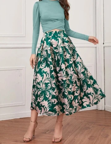 Fusta SHEIN, verde, M