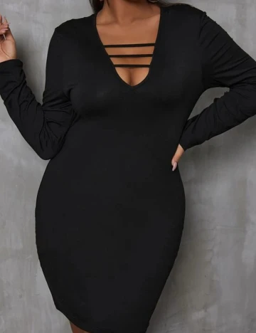 Rochie scurta SHEIN CURVE, negru, 2XL