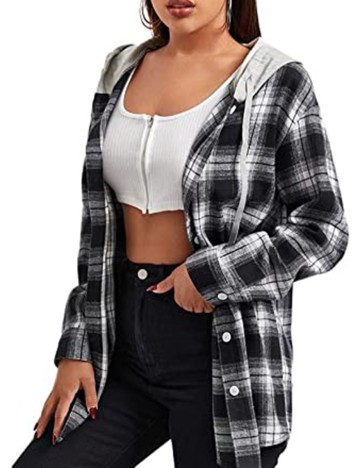 Jacheta SHEIN, alb-negru, L