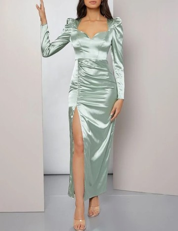Rochie Lunga SHEIN, verde, M