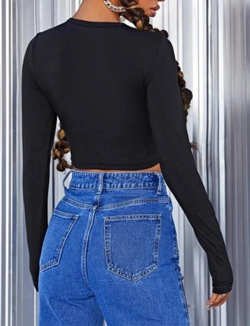 Top SHEIN, negru, S