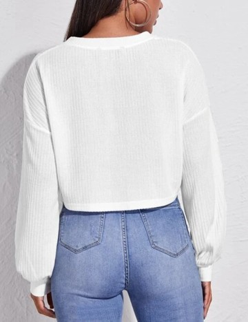 Top SHEIN, alb, S