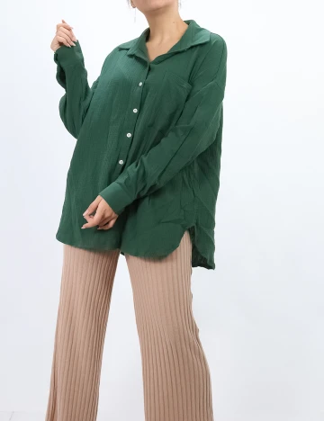 Camasa SHEIN, verde, S
