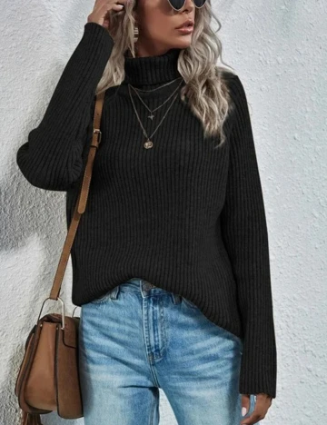 Pulover SHEIN, negru, M