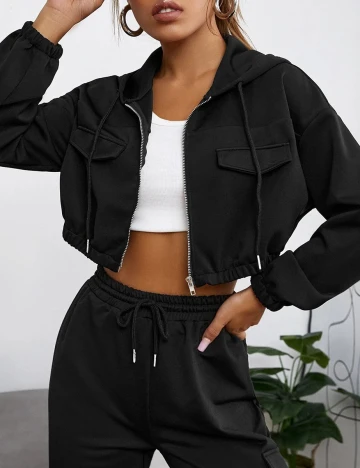 Hanorac SHEIN, negru, L