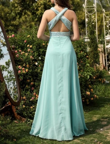 Rochie lunga SHEIN, turcoaz, L Albastru
