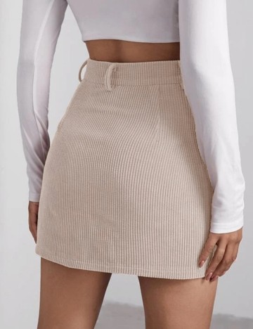 Fusta SHEIN, crem, M