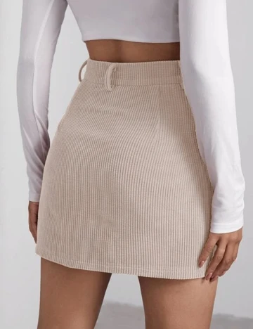 Fusta SHEIN, crem, M