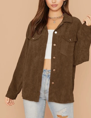 Camasa SHEIN, maro, XL Maro