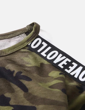 Compleu Shein Kids, army, 9 ANI