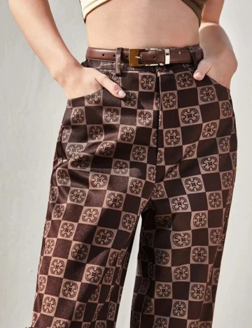 Pantaloni SHEIN, maro, L