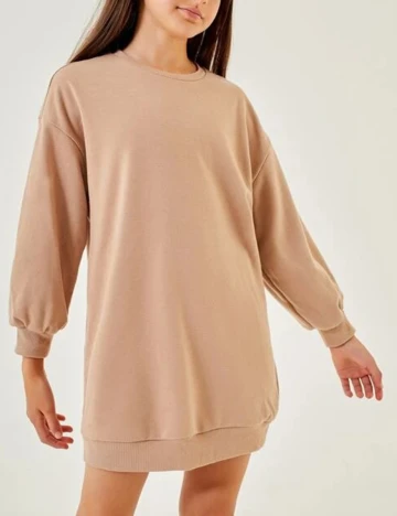 Bluza Oversize Shein Kids, maro deschis, 11-12 ANI