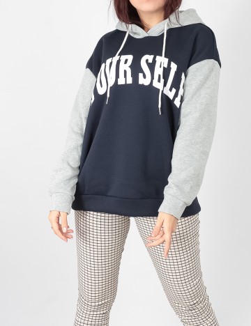 Hanorac SHEIN, bleumarin/gri, S