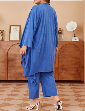 Compleu SHEIN CURVE, albastru, XL